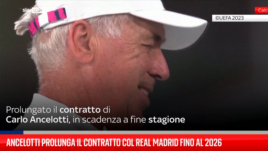 Calcio Ancelotti Rinnova Con Il Real Madrid Video Sky