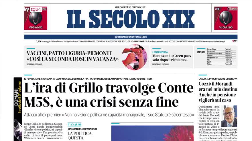 Rassegna Stampa I Giornali Di Oggi 30 Giugno Video Sky