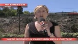 23/07/2008 - Roma, incendio in campo Rom