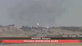 Aereo in fiamme a Madrid