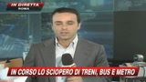 Si fermano treni, bus e metro