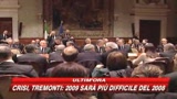 Crisi, allarme di Tremonti: il 2009 peggio del 2008
