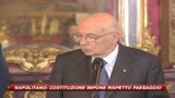 Crisi, Napolitano: attenzione a tutela paesaggio
