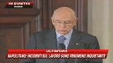 1 Maggio, Napolitano: più attenzione a diritti lavorat