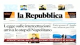 Intercettazioni, Repubblica: da Napolitano stop a ddl