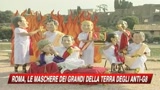 06/07/2009 - Proteste G8, pupazzi dei grandi della terra per Roma