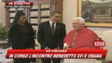 Per la prima volta Barack Obama incontra il Papa
