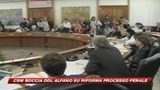 24/07/2009 - No del Csm al nuovo processo. Alfano: è solo un parere