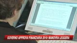 Finanziaria 2010, Tremonti: finite manovre tradizionali