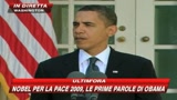 A Obama il Nobel per la Pace: Un appello ad agire