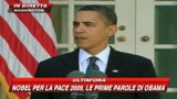 A Obama il Nobel per la Pace: Un appello ad agire