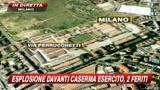 Milano, attentato contro una caserma: due feriti