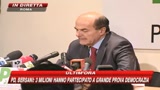 Pd, Bersani nuovo segretario: farò il leader a modo mio