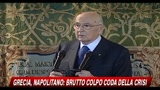 Grecia, Napolitano: brutto colpo di coda della crisi