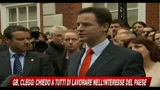 Gb, Clegg, chiedo a tutti di lavorare nell'interesse del paese