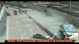 Texas, spettacolare carambola in autostrada