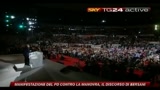 2 Manifestazione PD, il discorso di Bersani