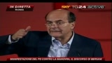 4 Manifestazione PD, il discorso di Bersani