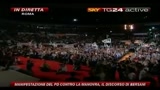 8 Manifestazione PD, il discorso di Bersani