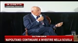 Napolitano: continuare a investire nella scuola