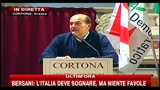 4- Bersani, convegno Cortona: nell'era post moderna,  le tecnologie ci avrebbero consentito di espungere il lavoro