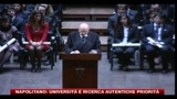 Napolitano: università e ricerca autentiche priorità