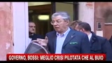 Governo, Bossi: meglio crisi pilotata che al buio