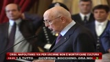 Crisi, Napolitano: la via per uscirne non è mortificare la cultura