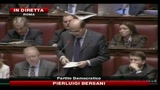 Bersani alla Camera: comunque vada per il governo sarà una sconfitta