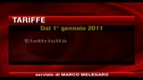 Tariffe: luce - 0,2%, gas + 1,3% dal primo gennaio 2011