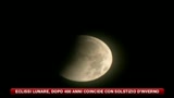 Eclissi lunare, dopo 400 anni coincide con solstizio d'inverno