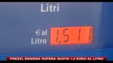 Prezzi, Benzina supera quota 1,5 euro al litro
