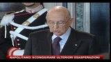 Napolitano: scongiurare ulteriori esasperazioni