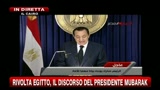 Mubarak: lavorerò per trasferimento di potere pacifico