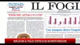 Berlusconi al foglio: contro di me inchieste farsesche