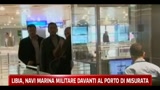 Libia, navi marina militare davanti al porto di Misurata