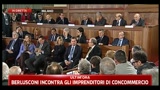 Berlusconi incontra gli imprenditori di Concommercio