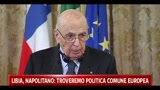 Libia, Napolitano: troveremo una politica comune europea