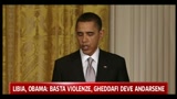 Libia, Obama: Basta violenze Gheddafi deve andarsene