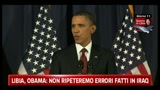 Libia, Obama: non ripeteremo errori fatti in Iraq