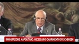 09/04/2011 - Immigrazione, Napolitano: necessario chiarimento su Schengen