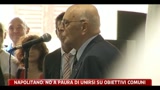 18/06/2011 - Napolitano: no a paura di unirsi su obiettivi comuni