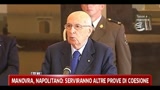 Manovra, Napolitano: serviranno altre prove di coesione
