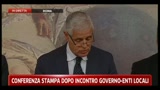 Formigoni: conferenza stampa dopo incontro governo-enti locali