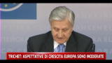 Trichet, aspettative crescita europa moderate