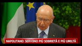 Napolitano: servono più sobrietà e più umiltà