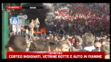 Indignati a Roma, tensione in via Cavour