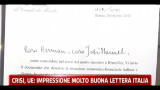 Crisi, UE: impressione molto buona lettera Italia