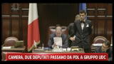 Camera, due deputati passano da Pdl a gruppo Udc