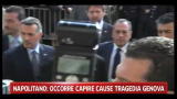 Napolitano: occorre capire cause tragedia Genova